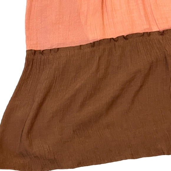 BLUE PEPPER long maxi dress size large gauze adjustable straps flowy lined - Picture 2 of 9